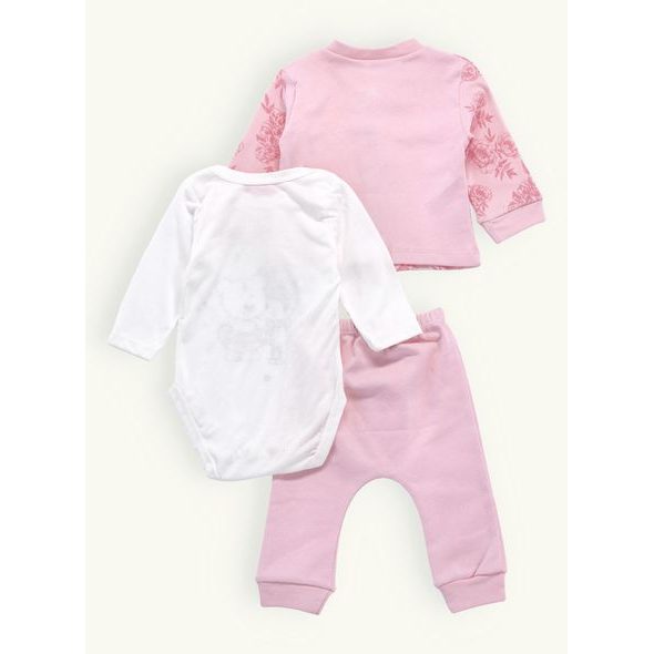 Dětská souprava s potiskem růžová