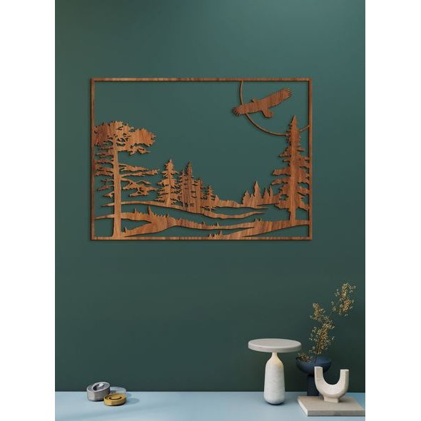 Dřevěný obraz ze dřeva Let orla