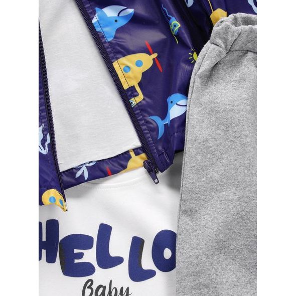 Dětská vycházková souprava OCEÁN tmavě modrá