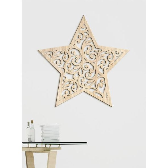 Dřevěná dekorace Hvězda Orientu