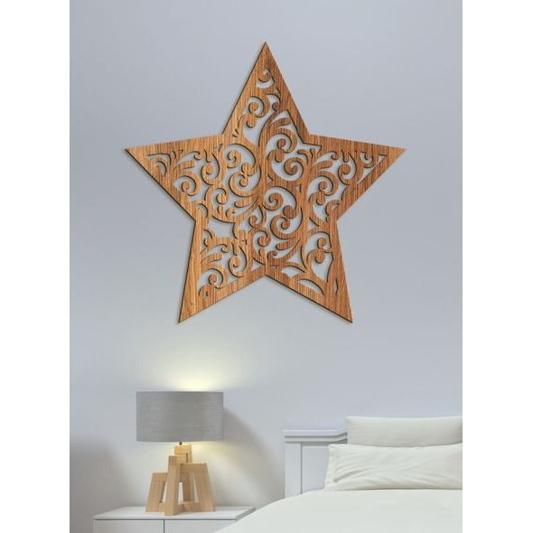 Dřevěná dekorace Hvězda Orientu