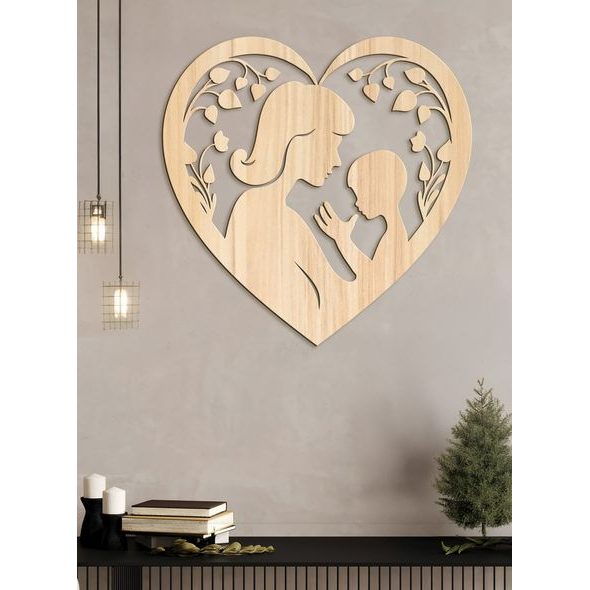 Dřevěný obraz Matka a dítě