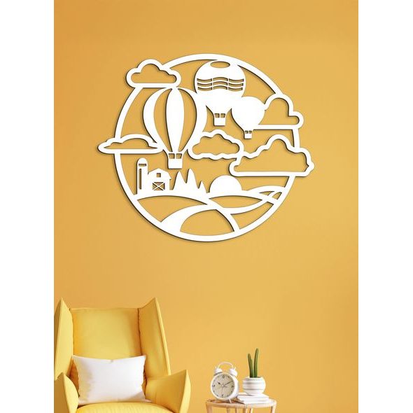 Dřevěný nástěnný obraz Balon Flight