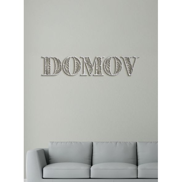 Drevený nápis "DOMOV"