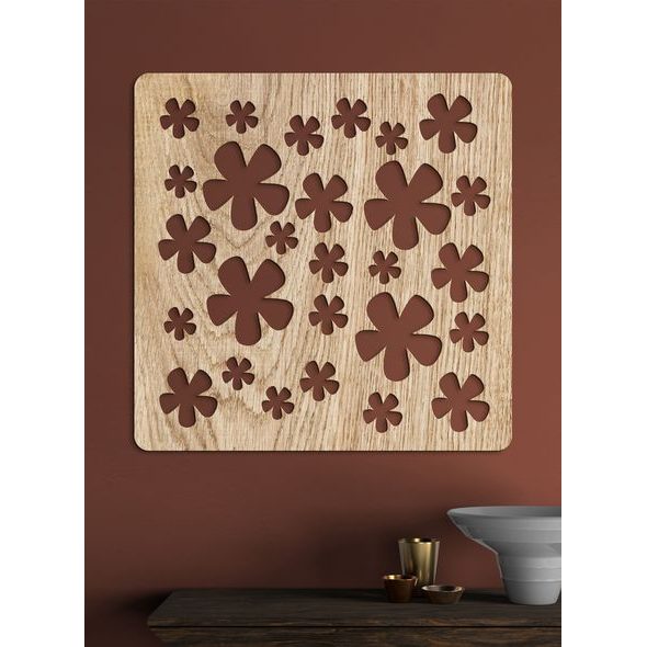 Dřevěná dekorace Květiny