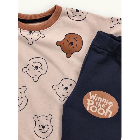 Dětská tepláková souprava VESELÝ MEDVÍDEK krémovo-hnědá