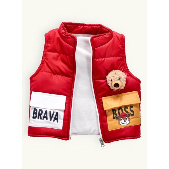 Dojčenská súprava s blikajúcim medvedíkom červená