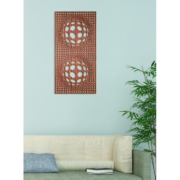 Drevený obraz na stenu 3D ilúzia