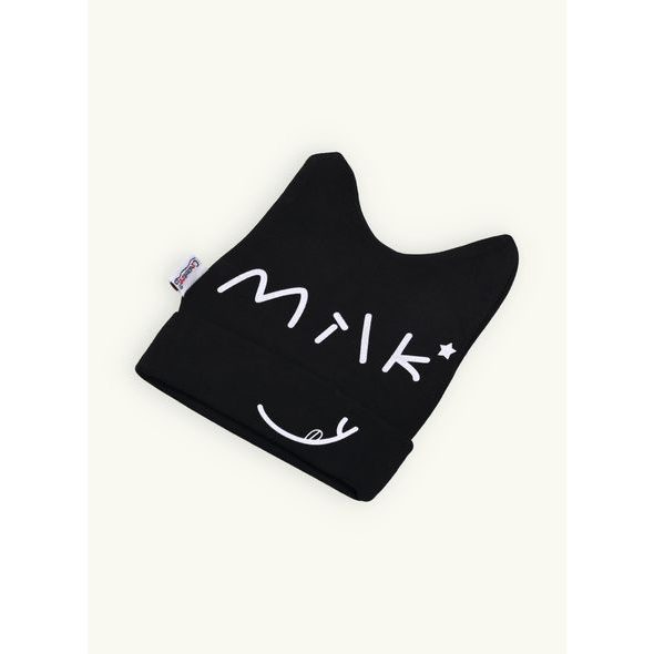 Detská čiapka Mačka čierna