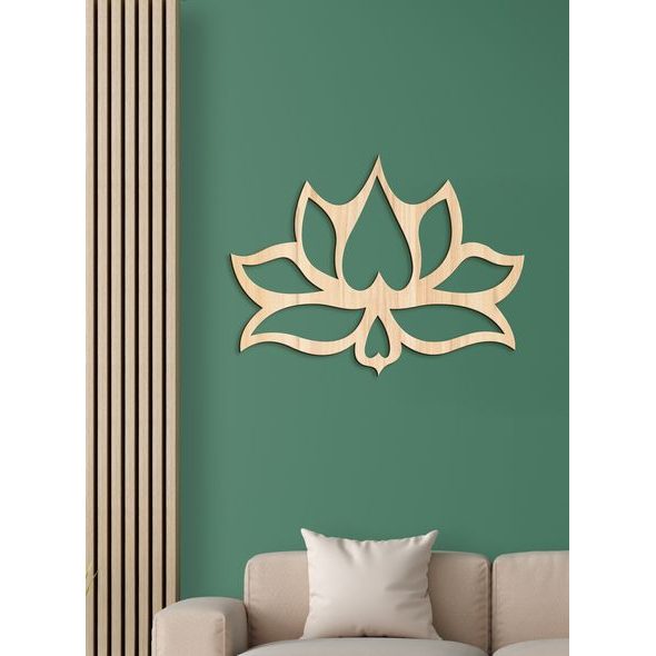 Dřevěný nástěnný obraz Flower LOTOS