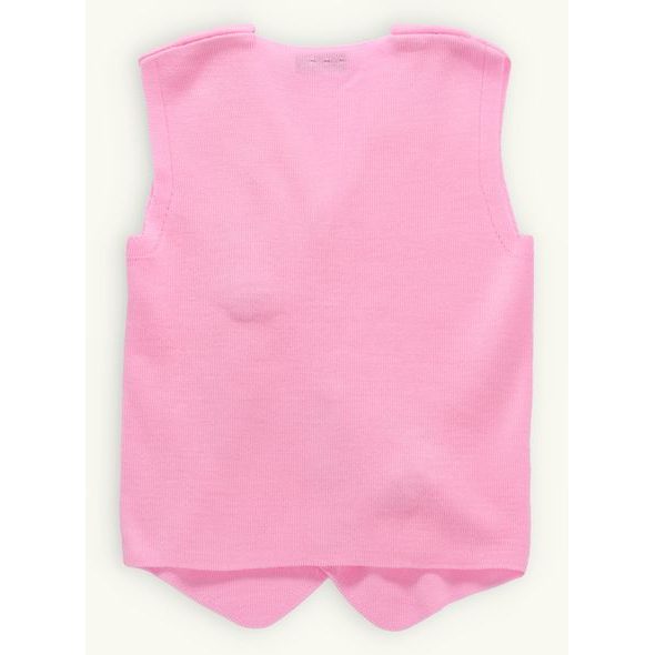 Dětská pletená vesta TŘEŠNIČKA růžová