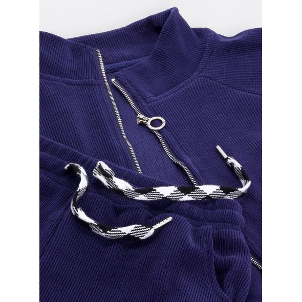 Dámska tepláková súprava crop top fialová