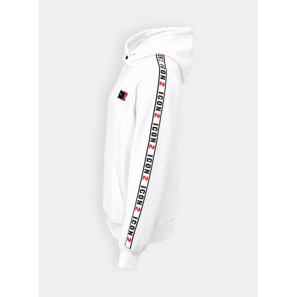 Pánská vzorovaná mikina bílá