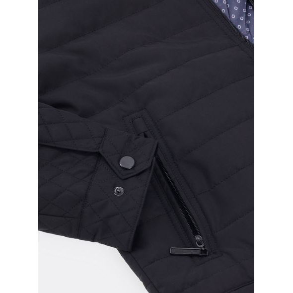 Pánská přechodná prošívaná bunda černá