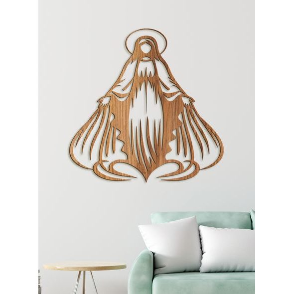 Dřevěný obrázek Panny Marie