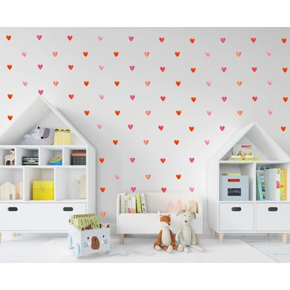 Srdiečka červeno-ružové