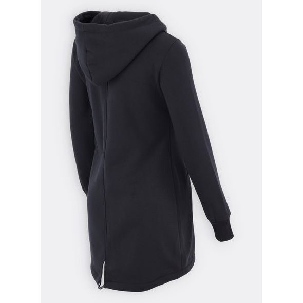 Prodloužená mikina s kapucí černá