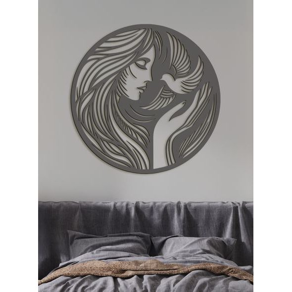 Dřevěný obraz ženské něhy