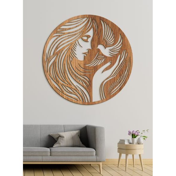 Dřevěný obraz ženské něhy