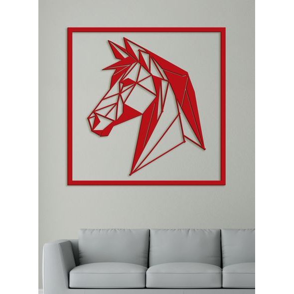 Dřevěný obrázek siluety koně