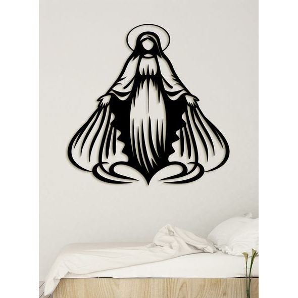 Dřevěný obrázek Panny Marie