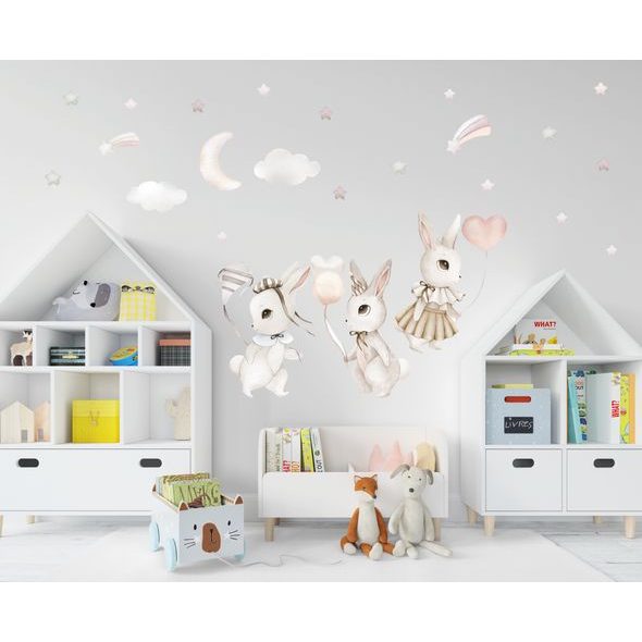 Létající zajíčci s balónky