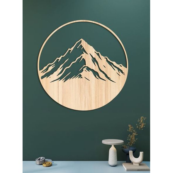 Dřevěný obraz Horská majestátnost