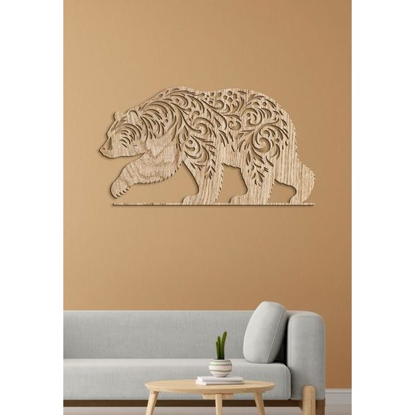 Drevený obraz Medveď