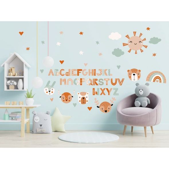 Veselá abeceda s indiánským motivem