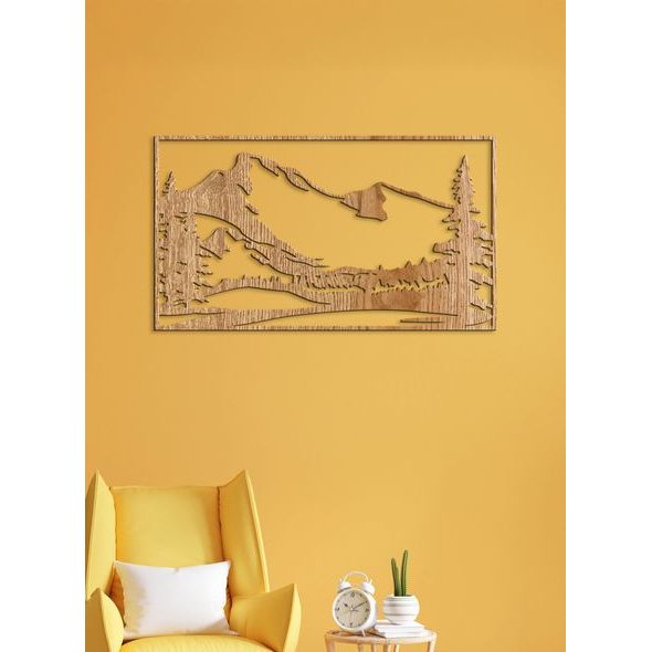 Dřevěný obraz ze dřeva Silueta hor