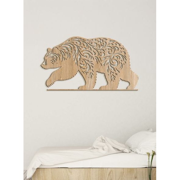 Drevený obraz Medveď