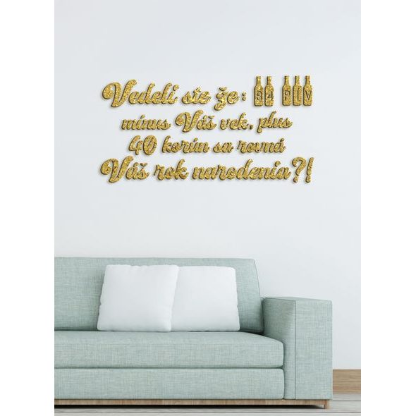 Vtipný drevený nápis na stenu PIVO