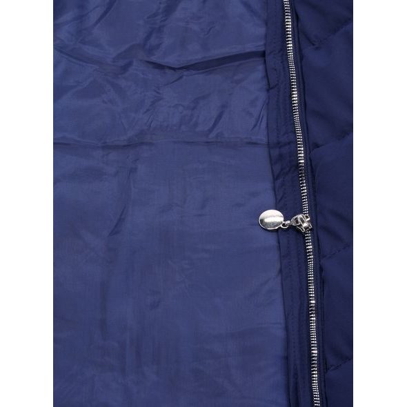 Dámska krátka prešívaná vesta tmavomodrá