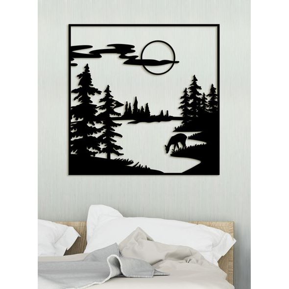 Drevený obraz Lesná čistinka