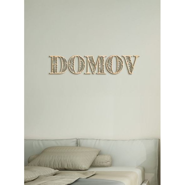 Drevený nápis "DOMOV"