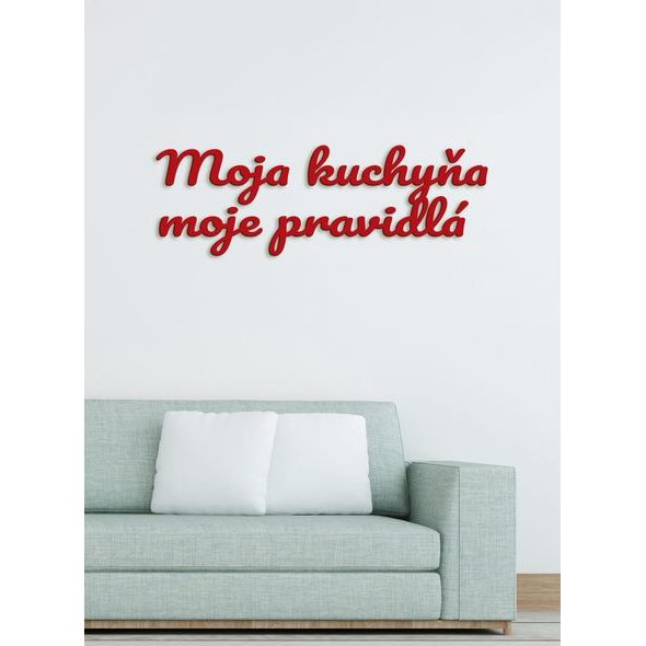 Drevený nápis "Moja kuchyňa moje pravidlá"