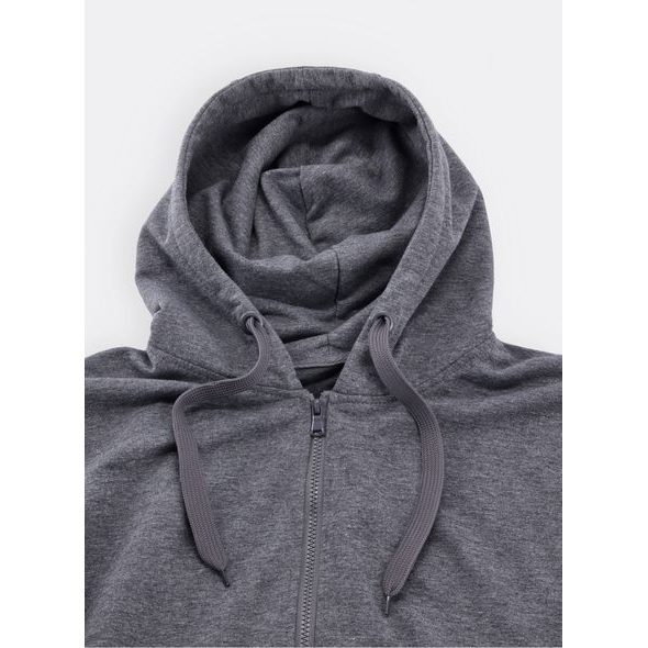 Pánská mikina s kapucí na zip grafitová