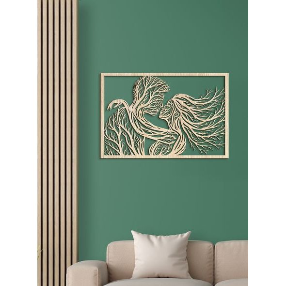 Romantický dřevěný obrázek BOZK