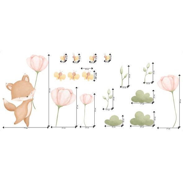 Liška v květinové zahradě