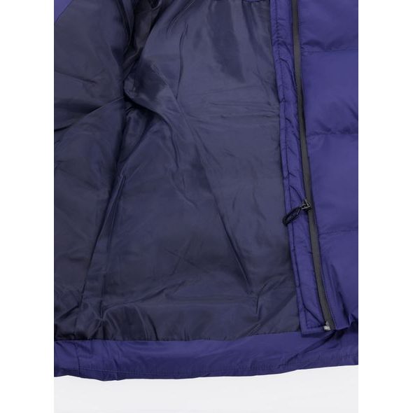 Dámská zimní bunda bez kapuce modrá