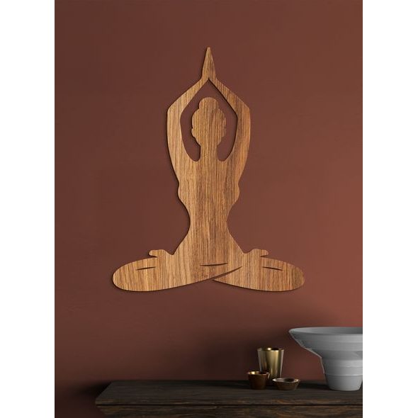 Dřevěný obraz Harmonie jógy