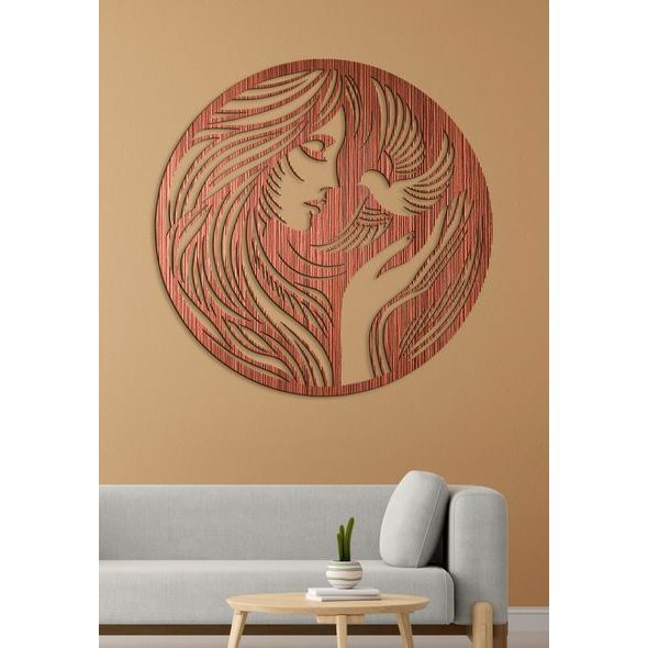 Dřevěný obraz ženské něhy