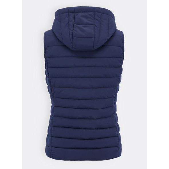 Dámská krátká prošívaná vesta tmavě modrá