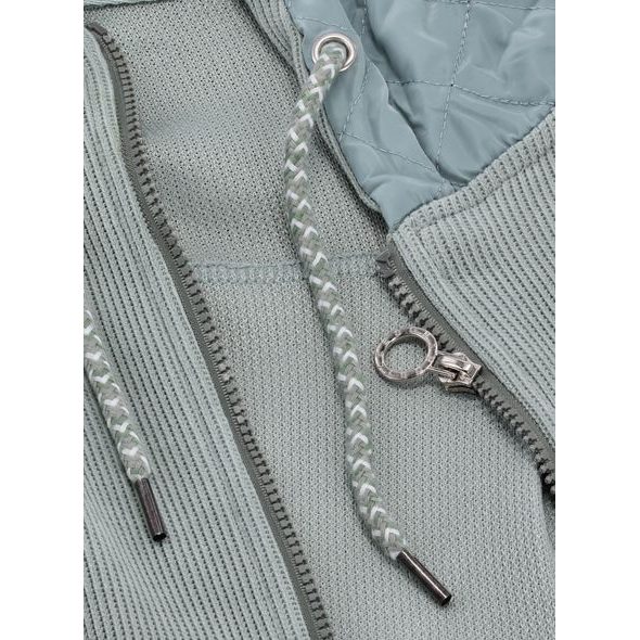 Dámská volná mikina s kapucí mentolová