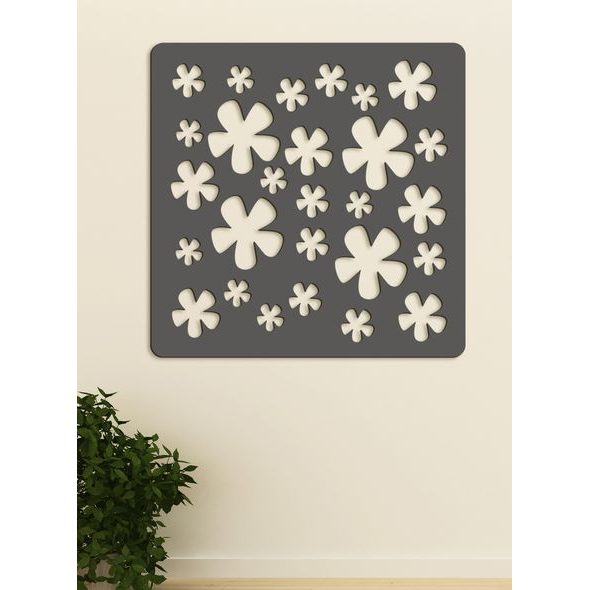 Dřevěná dekorace Květiny