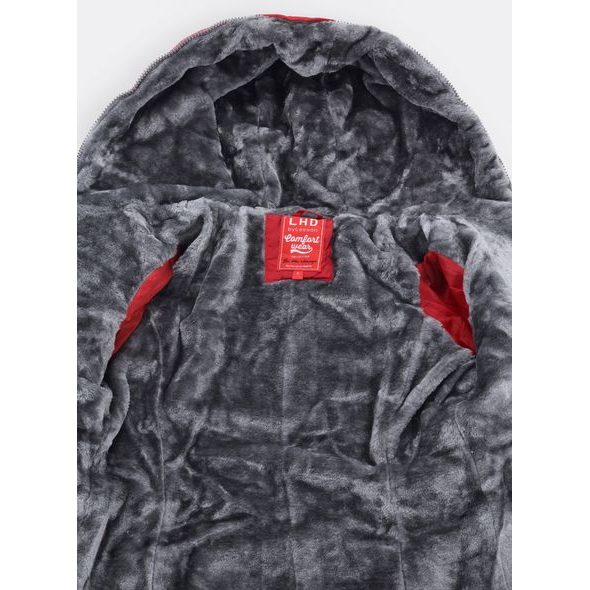 Dámská prošívaná bunda červená