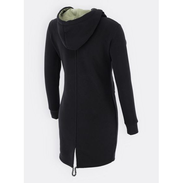 Predĺžená dámska mikina čierna