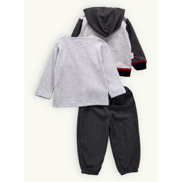 Dětská tepláková souprava HVIEZDA šedá-grafitová