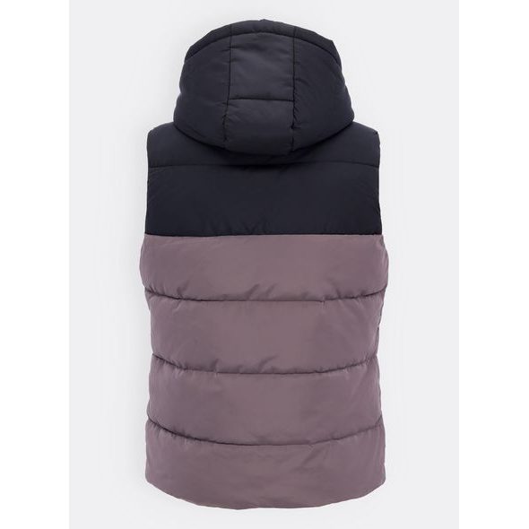 Pánska prešívaná vesta hnedosivá