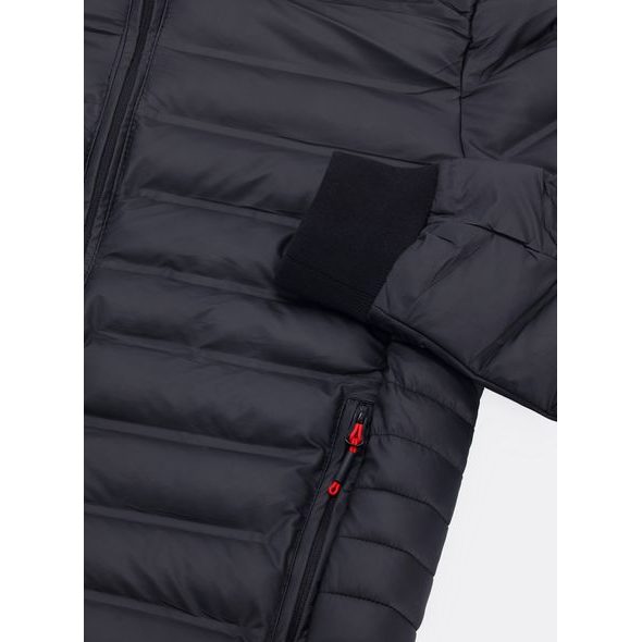 Pánská prošívaná bunda matně černá